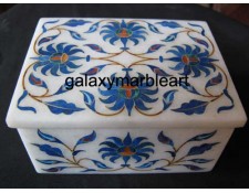 Pachchikari inlay work marble box-RE34119